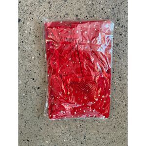 Red Sparkle Crotchless Bodystocking – One Size